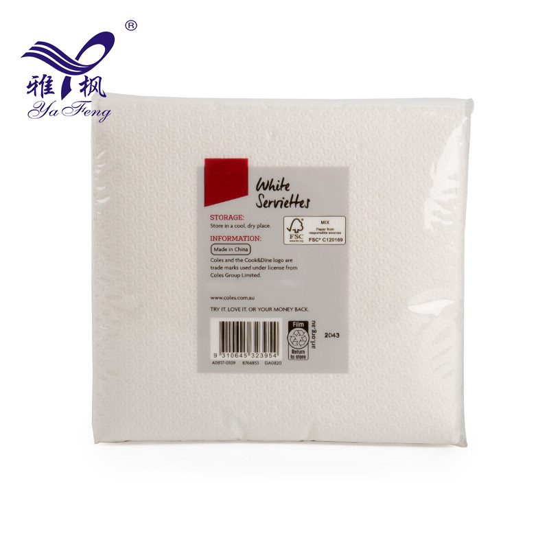 China Factory Serviette Tissue 1/4 fold色の紙ナプキン