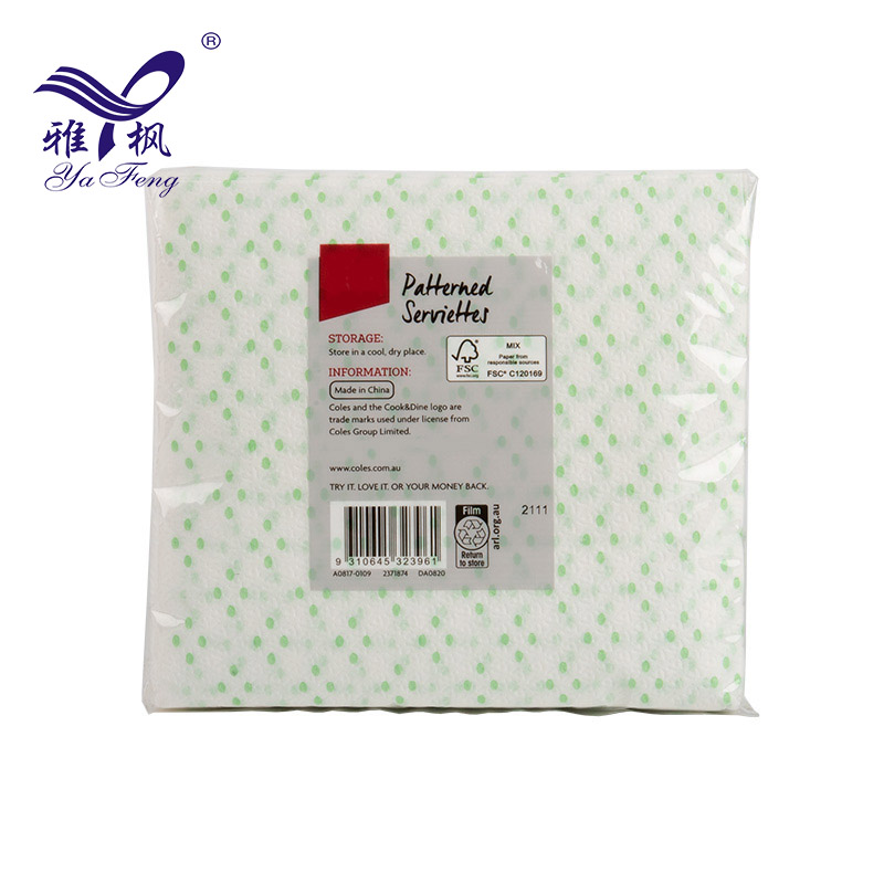 China Factory Serviette Tissue 1/4 fold色の紙ナプキン