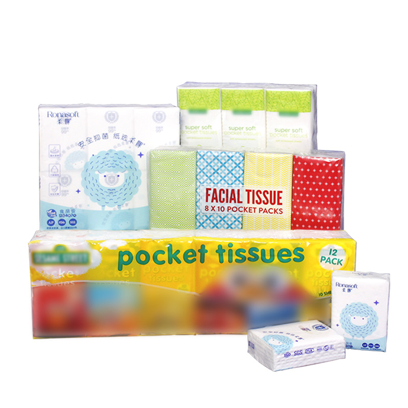 使い捨てのポケットティッシュ13.5g 4 Plyカスタマイズ可能なパッケージと印刷
